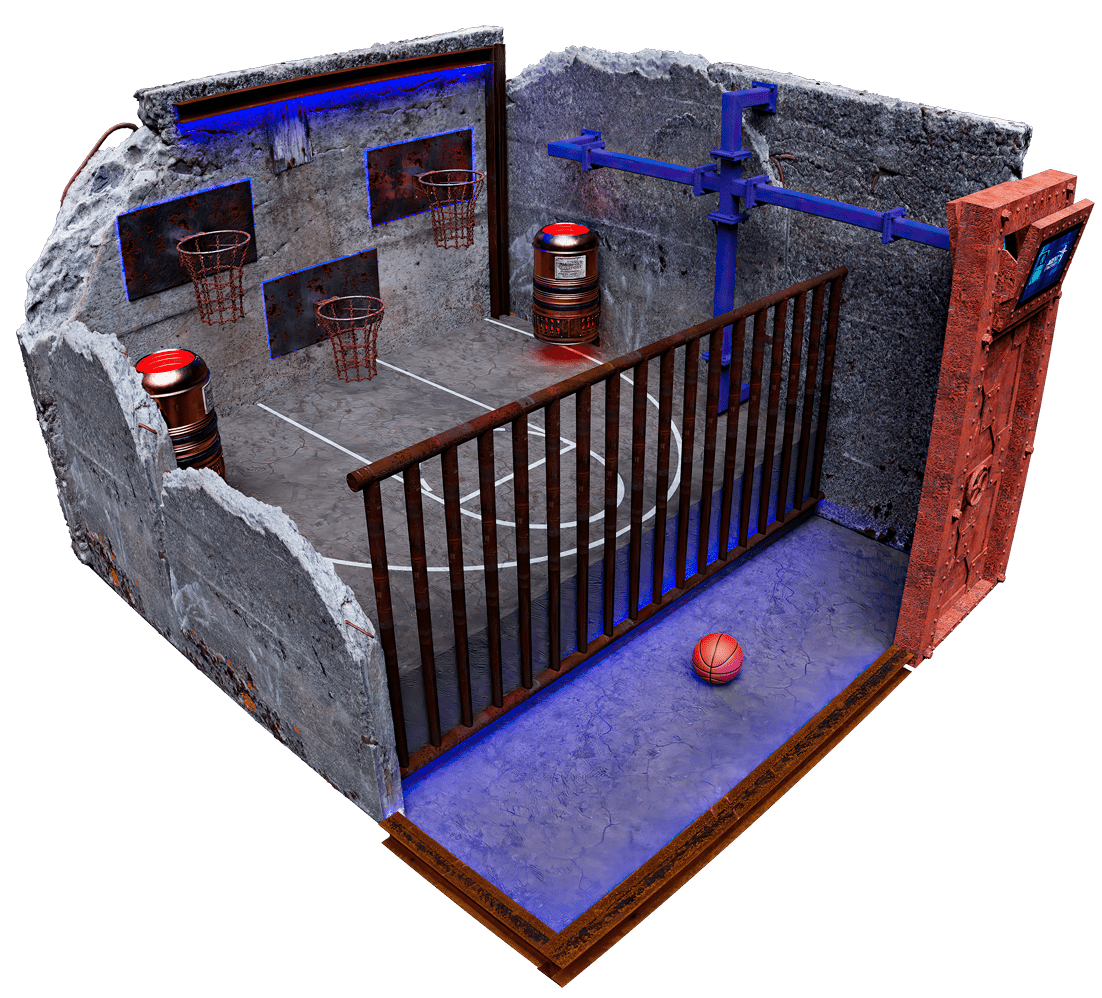 3d Mock Up - Alley Oops - GoldChamber - Challenge Rooms Dorsten