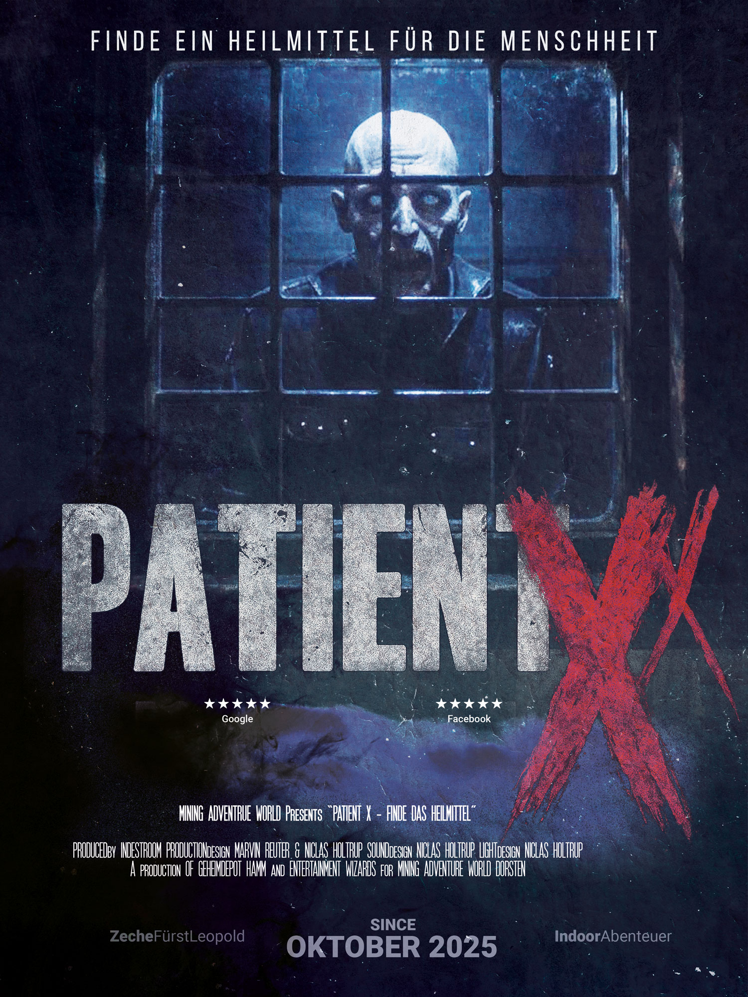 Filmplakat PatientX Grusel Escape Room Dorsten